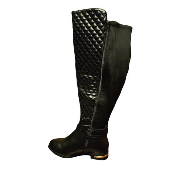Annabeth Women's Over-theknee Black Quilted Flat Boot NWOT - Picture 4 of 6
